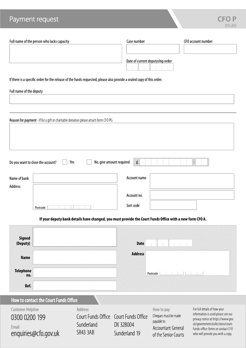 CFO P Payment request preview