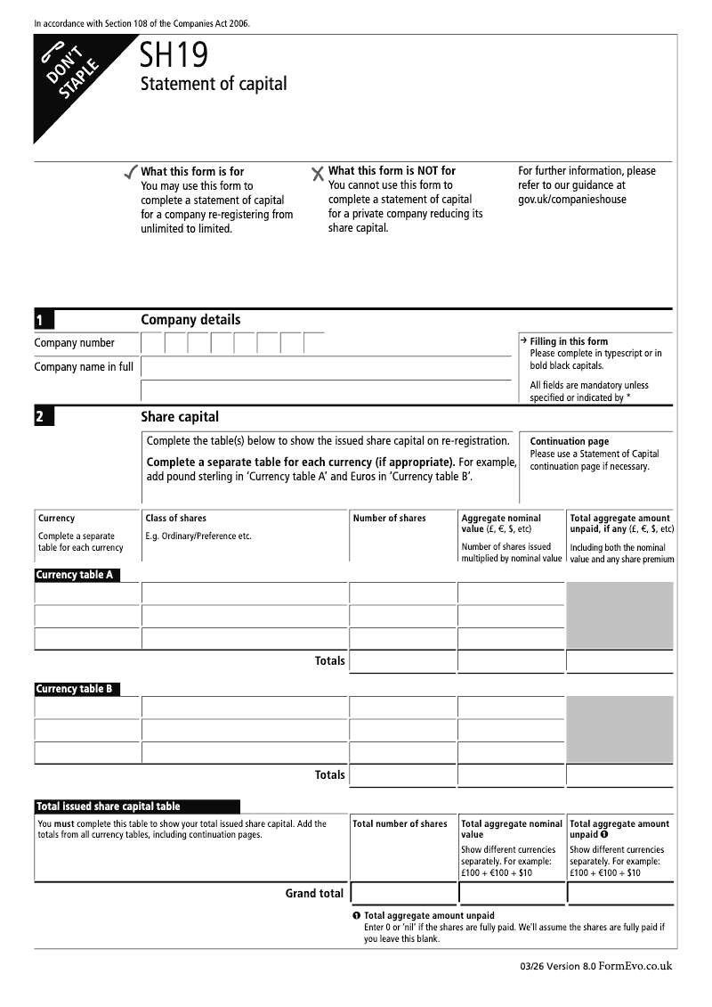 SH19 Section 108 Statement of capital Section 108 preview