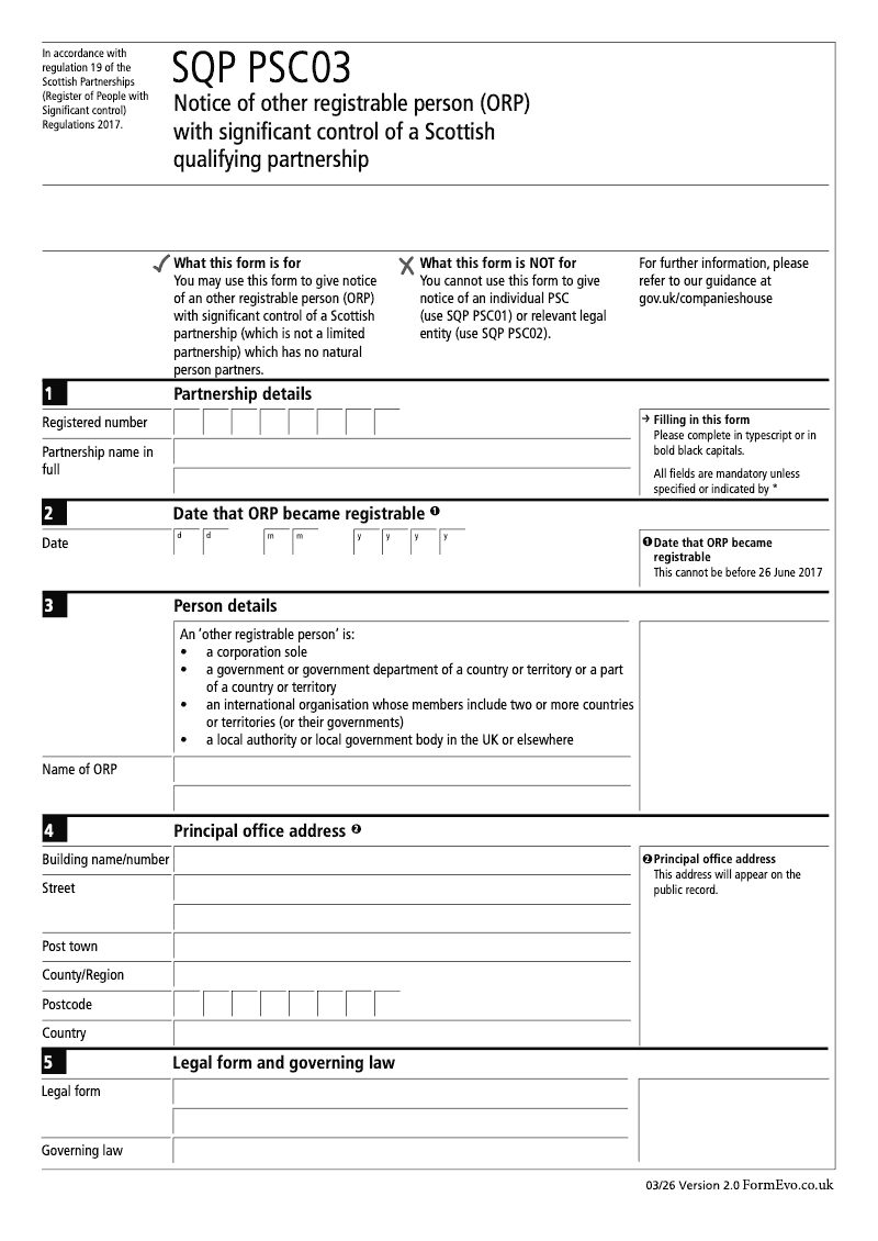 SQP PSC03 Notice of other registrable person ORP with significant control of a Scottish qualifying partnership preview